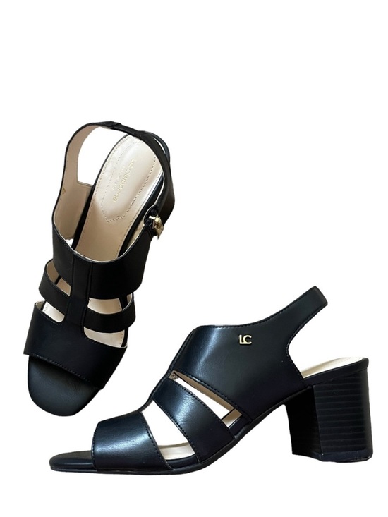 Liz Claiborne Shoes - Liz Claiborne Bowen Black Strappy Block Heel Slingback Sandal Size 9